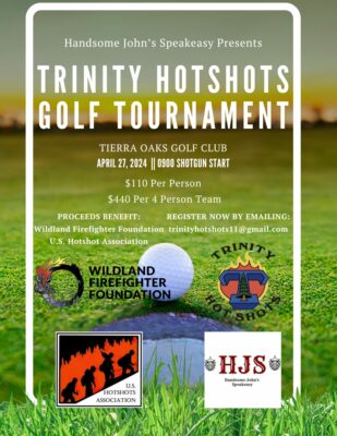Trinity Hotshots Golf Tournament Fundraiser flyer